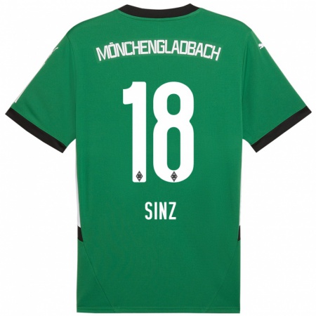 Kandiny Kinder Michelle Sinz #18 Grün Weiß Auswärtstrikot Trikot 2024/25 T-Shirt