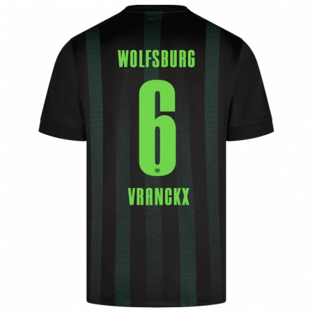 Kandiny Kinder Aster Vranckx #6 Dunkelgrün Auswärtstrikot Trikot 2024/25 T-Shirt