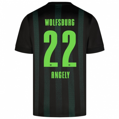 Kandiny Kinder Mathys Angély #22 Dunkelgrün Auswärtstrikot Trikot 2024/25 T-Shirt