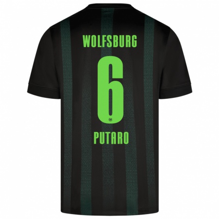 Kandiny Kinder Luca Putaro #6 Dunkelgrün Auswärtstrikot Trikot 2024/25 T-Shirt