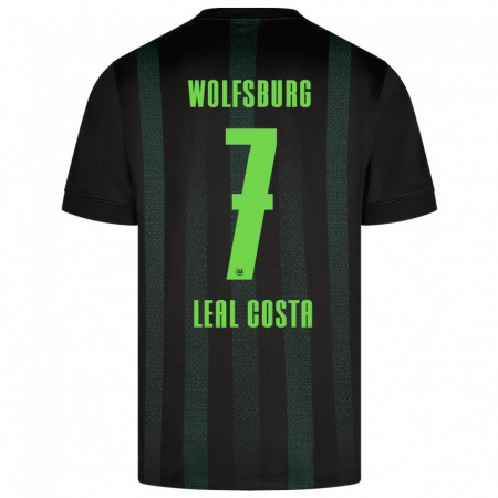 Kandiny Kinder David Leal Costa #7 Dunkelgrün Auswärtstrikot Trikot 2024/25 T-Shirt