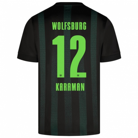 Kandiny Kinder Tarik Karaman #12 Dunkelgrün Auswärtstrikot Trikot 2024/25 T-Shirt