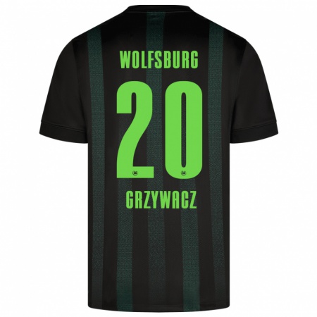 Kandiny Kinder Eryk Grzywacz #20 Dunkelgrün Auswärtstrikot Trikot 2024/25 T-Shirt