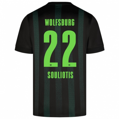 Kandiny Kinder Spyridon Souliotis #22 Dunkelgrün Auswärtstrikot Trikot 2024/25 T-Shirt