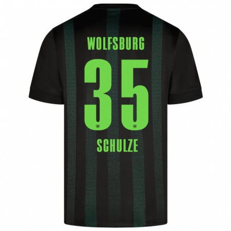 Kandiny Kinder Philipp Schulze #35 Dunkelgrün Auswärtstrikot Trikot 2024/25 T-Shirt