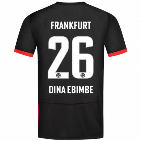 Kandiny Kinder Junior Dina Ebimbe #26 Schwarz Auswärtstrikot Trikot 2024/25 T-Shirt