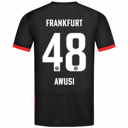 Kandiny Kinder Junior Awusi #48 Schwarz Auswärtstrikot Trikot 2024/25 T-Shirt