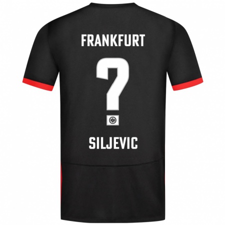 Kandiny Kinder Amil Siljevic #0 Schwarz Auswärtstrikot Trikot 2024/25 T-Shirt