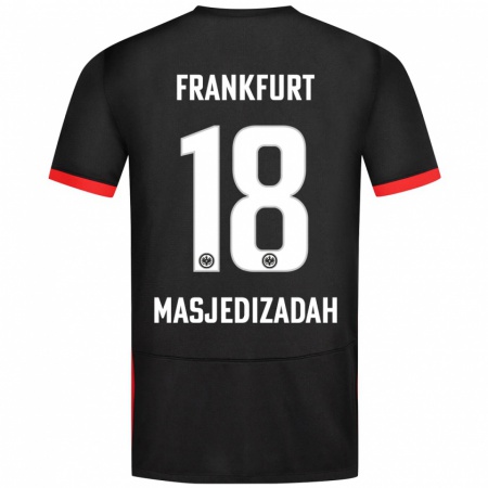 Kandiny Kinder Abolfazl Masjedizadah #18 Schwarz Auswärtstrikot Trikot 2024/25 T-Shirt