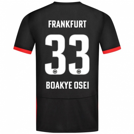 Kandiny Kinder Derek Boakye-Osei #33 Schwarz Auswärtstrikot Trikot 2024/25 T-Shirt