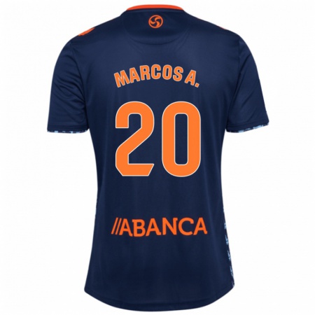 Kandiny Herren Marcos Alonso #20 Schwarz Rot Auswärtstrikot Trikot 2024/25 T-Shirt