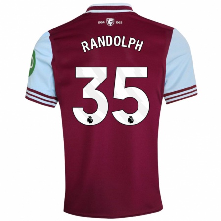 Kandiny Herren Darren Randolph #35 Dunkelrot Heimtrikot Trikot 2024/25 T-Shirt