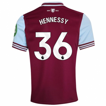 Kandiny Herren Alexandra Hennessy #36 Dunkelrot Heimtrikot Trikot 2024/25 T-Shirt