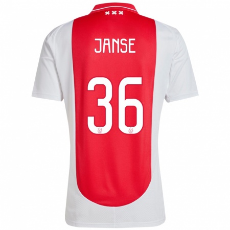 Kandiny Herren Dies Janse #36 Rot Weiß Heimtrikot Trikot 2024/25 T-Shirt