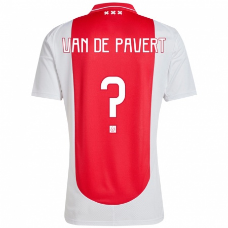 Kandiny Herren Ryan Van De Pavert #0 Rot Weiß Heimtrikot Trikot 2024/25 T-Shirt