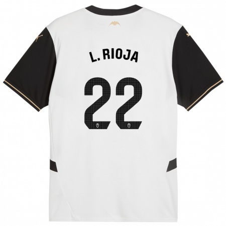 Kandiny Herren Luis Rioja #22 Weiß Schwarz Heimtrikot Trikot 2024/25 T-Shirt