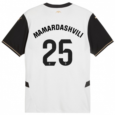 Kandiny Herren Giorgi Mamardashvili #25 Weiß Schwarz Heimtrikot Trikot 2024/25 T-Shirt