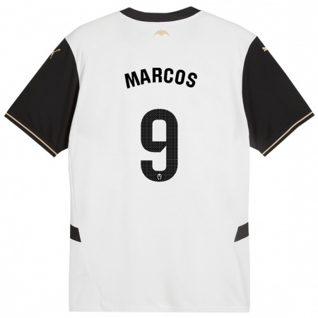 Kandiny Herren Ana Marcos #9 Weiß Schwarz Heimtrikot Trikot 2024/25 T-Shirt