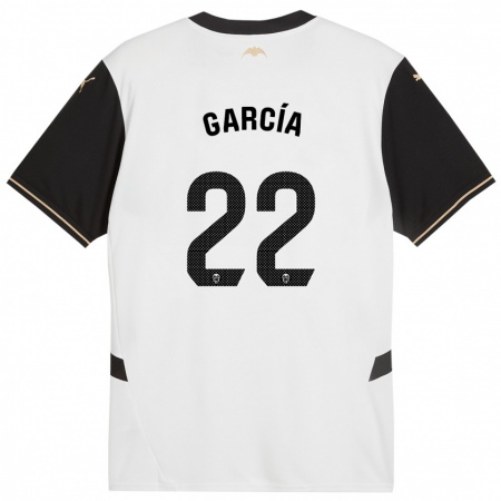 Kandiny Herren Azael García #22 Weiß Schwarz Heimtrikot Trikot 2024/25 T-Shirt