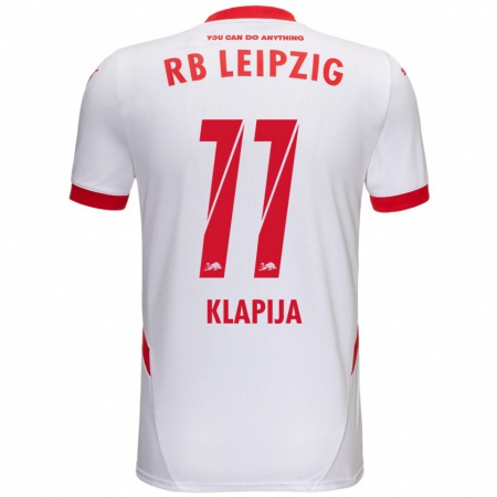 Kandiny Herren Din Klapija #11 Weiß Rot Heimtrikot Trikot 2024/25 T-Shirt