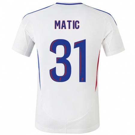 Kandiny Herren Nemanja Matic #31 Weiß Blau Heimtrikot Trikot 2024/25 T-Shirt