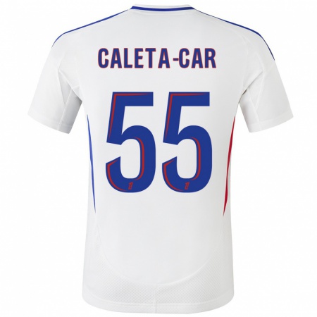 Kandiny Herren Duje Caleta-Car #55 Weiß Blau Heimtrikot Trikot 2024/25 T-Shirt