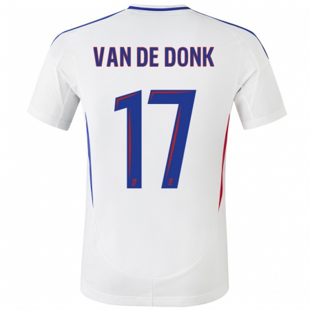 Kandiny Herren Daniëlle Van De Donk #17 Weiß Blau Heimtrikot Trikot 2024/25 T-Shirt