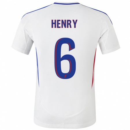 Kandiny Herren Amandine Henry #6 Weiß Blau Heimtrikot Trikot 2024/25 T-Shirt