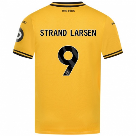 Kandiny Herren Jørgen Strand Larsen #9 Gelb Heimtrikot Trikot 2024/25 T-Shirt