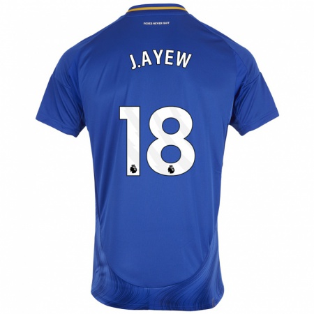 Kandiny Herren Jordan Ayew #18 Blau Weiß Heimtrikot Trikot 2024/25 T-Shirt