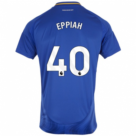 Kandiny Herren Josh Eppiah #40 Blau Weiß Heimtrikot Trikot 2024/25 T-Shirt