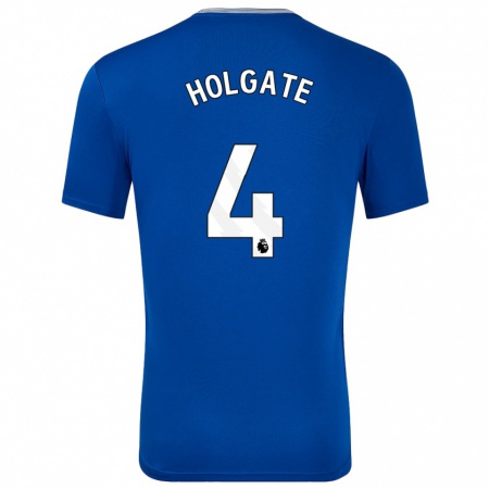 Kandiny Herren Mason Holgate #4 Blau Mit Heimtrikot Trikot 2024/25 T-Shirt