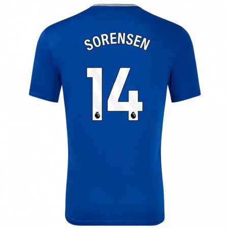 Kandiny Herren Nicoline Sorensen #14 Blau Mit Heimtrikot Trikot 2024/25 T-Shirt