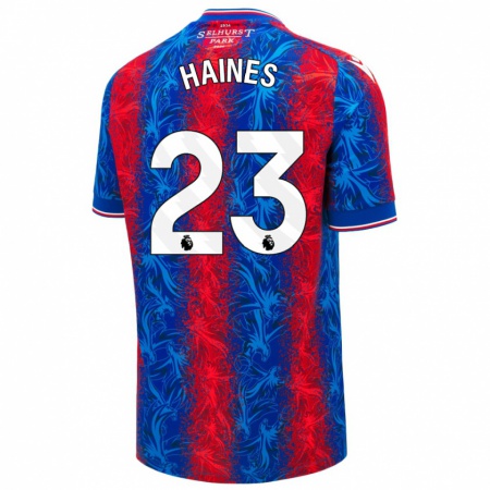 Kandiny Herren Coral-Jade Haines #23 Rot Blauen Streifen Heimtrikot Trikot 2024/25 T-Shirt