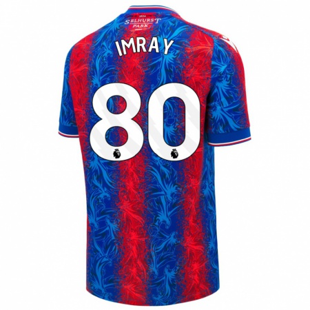 Kandiny Herren Danny Imray #80 Rot Blauen Streifen Heimtrikot Trikot 2024/25 T-Shirt