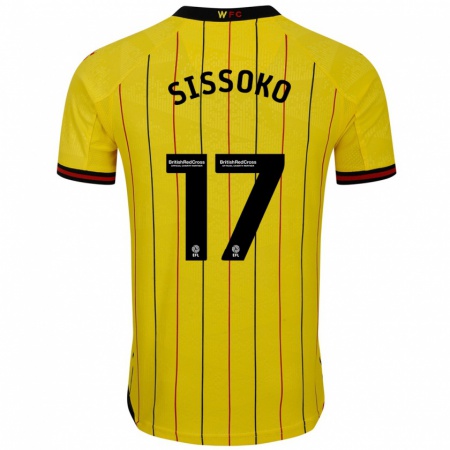 Kandiny Herren Moussa Sissoko #17 Gelb Schwarz Heimtrikot Trikot 2024/25 T-Shirt