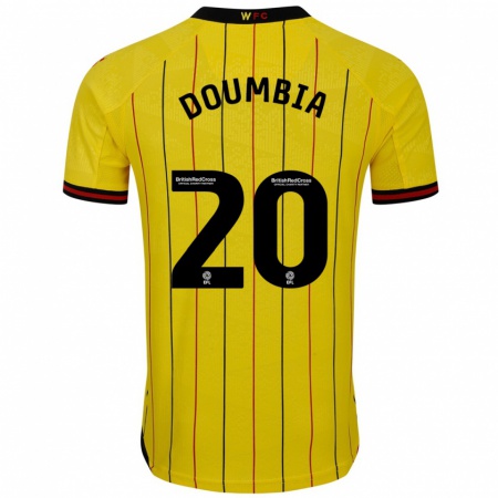 Kandiny Herren Mamadou Doumbia #20 Gelb Schwarz Heimtrikot Trikot 2024/25 T-Shirt