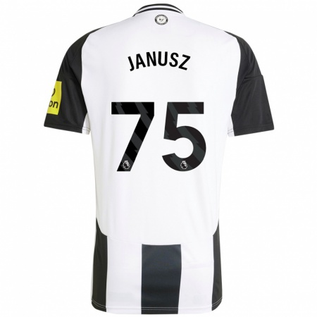 Kandiny Herren Adrian Janusz #75 Weiß Schwarz Heimtrikot Trikot 2024/25 T-Shirt