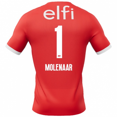 Kandiny Herren Finn Molenaar #1 Rot Weiß Heimtrikot Trikot 2024/25 T-Shirt