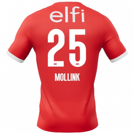 Kandiny Herren Yaël Mollink #25 Rot Weiß Heimtrikot Trikot 2024/25 T-Shirt