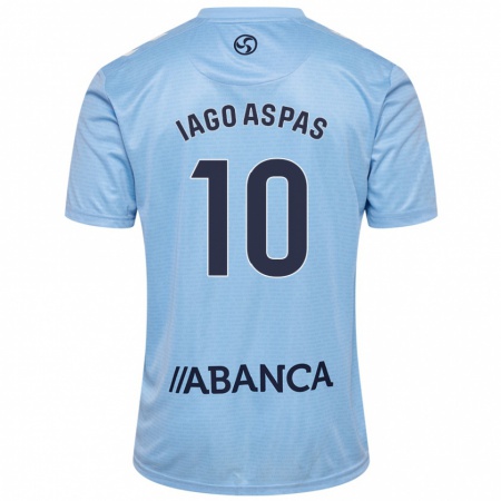 Kandiny Herren Iago Aspas #10 Himmelblau Heimtrikot Trikot 2024/25 T-Shirt