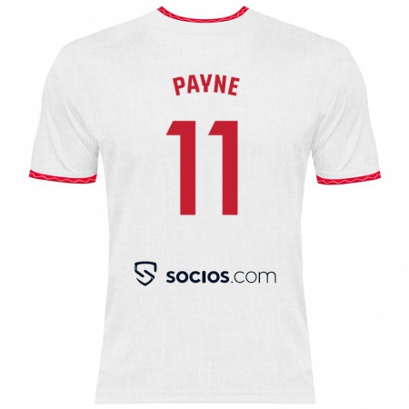 Kandiny Herren Antionette Oyedupe Toni Payne #11 Weiß Rot Heimtrikot Trikot 2024/25 T-Shirt