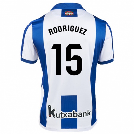 Kandiny Herren Peru Rodríguez #15 Weiß Blau Heimtrikot Trikot 2024/25 T-Shirt