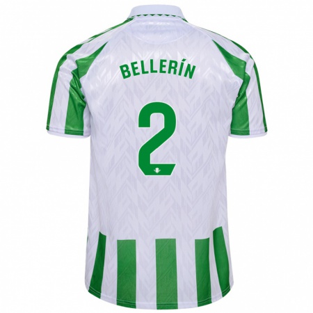 Kandiny Herren Héctor Bellerín #2 Grün Weiße Streifen Heimtrikot Trikot 2024/25 T-Shirt