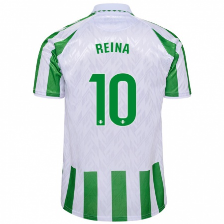 Kandiny Herren Carlos Reina #10 Grün Weiße Streifen Heimtrikot Trikot 2024/25 T-Shirt