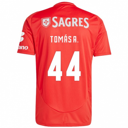 Kandiny Herren Tomás Araújo #44 Rot Weiß Heimtrikot Trikot 2024/25 T-Shirt