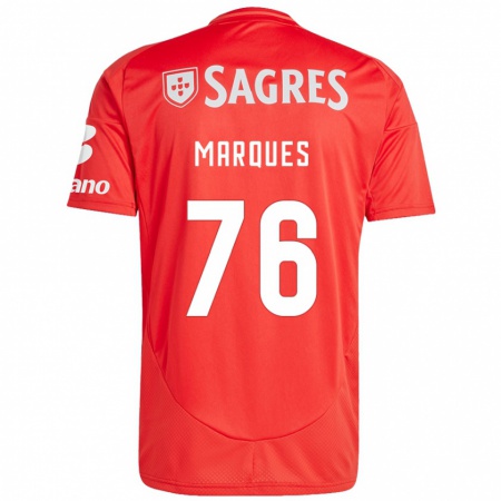 Kandiny Herren Gustavo Marques #76 Rot Weiß Heimtrikot Trikot 2024/25 T-Shirt