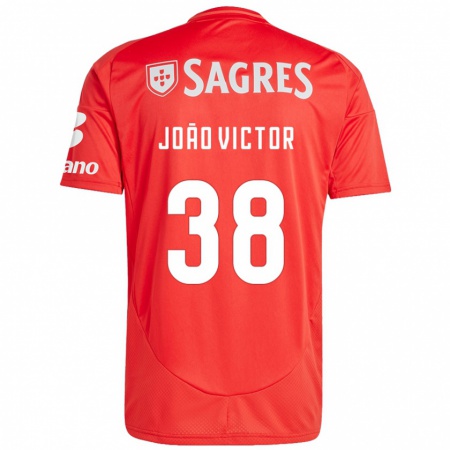 Kandiny Herren João Victor #38 Rot Weiß Heimtrikot Trikot 2024/25 T-Shirt