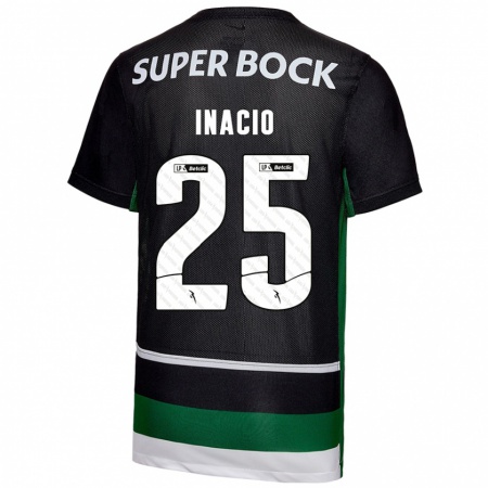 Kandiny Herren Gonçalo Inácio #25 Schwarz Weiß Grün Heimtrikot Trikot 2024/25 T-Shirt