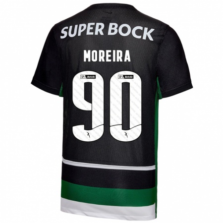 Kandiny Herren Afonso Moreira #90 Schwarz Weiß Grün Heimtrikot Trikot 2024/25 T-Shirt